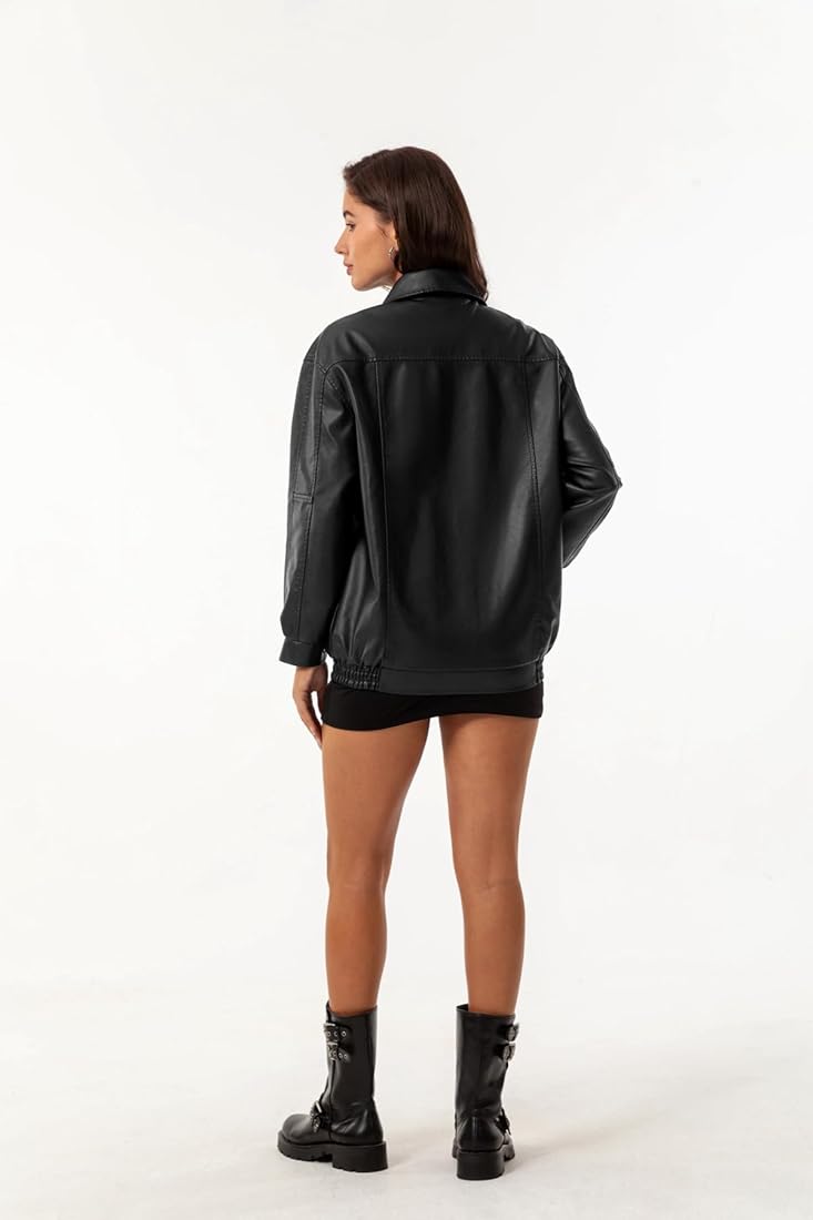 Classic Black Leather jacket by Vintage Drip