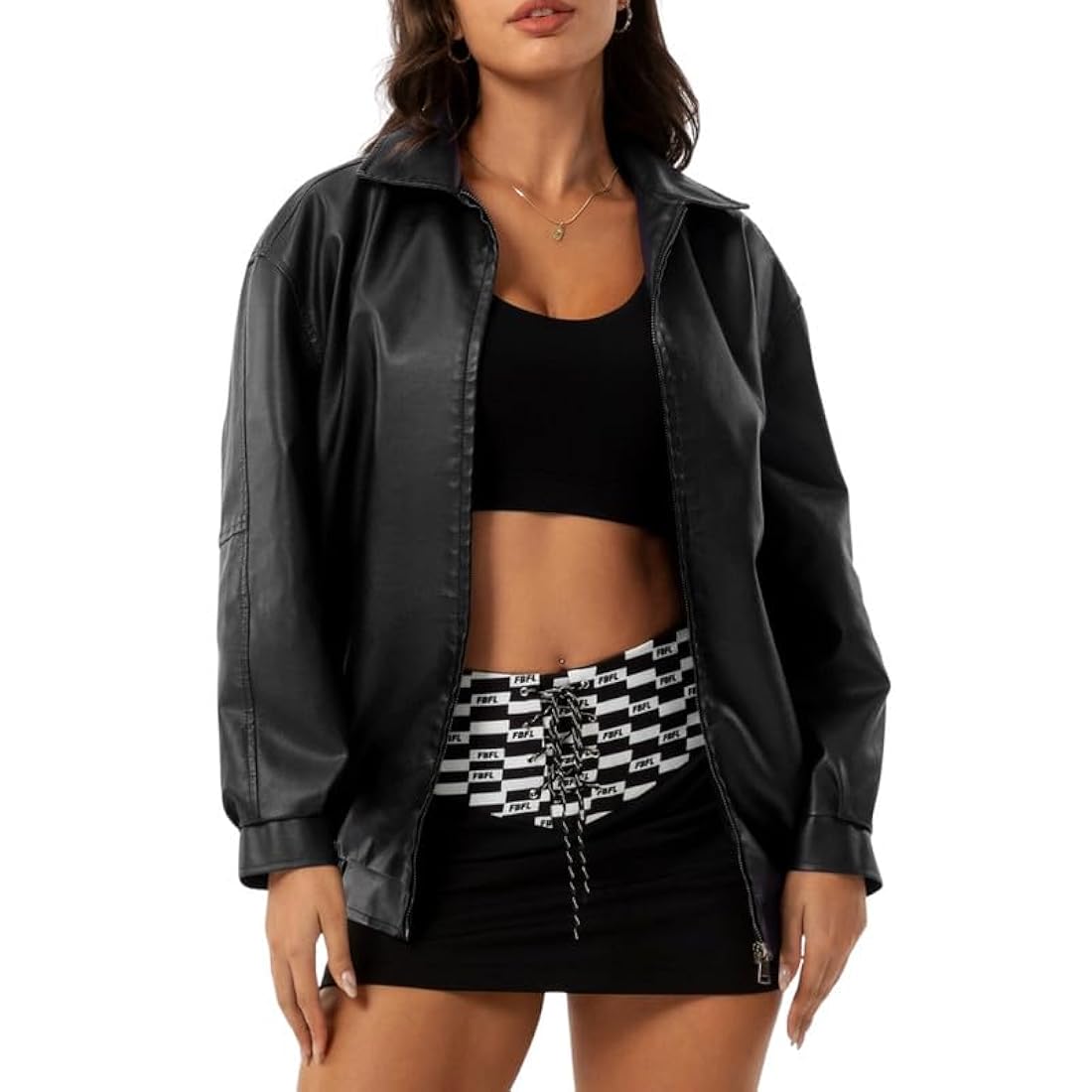 Classic Black Leather jacket by Vintage Drip