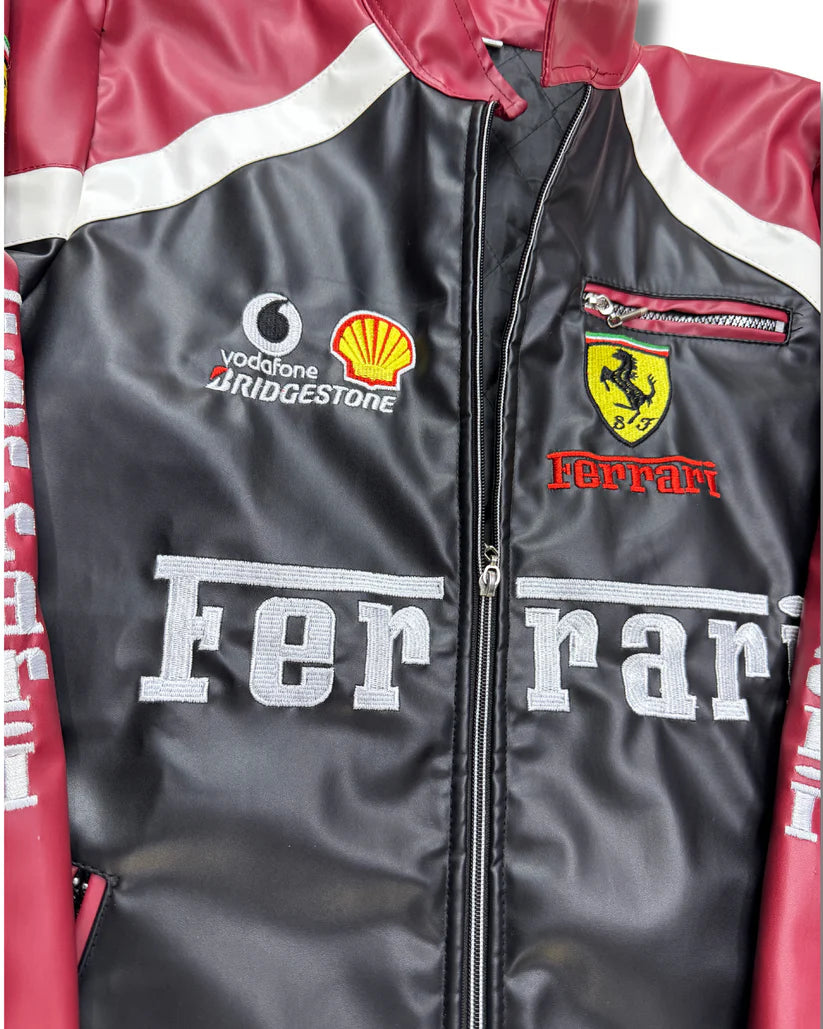 Ferrari F1 Leather Jacket – Streetwear-Inspired Motorsport Fashion