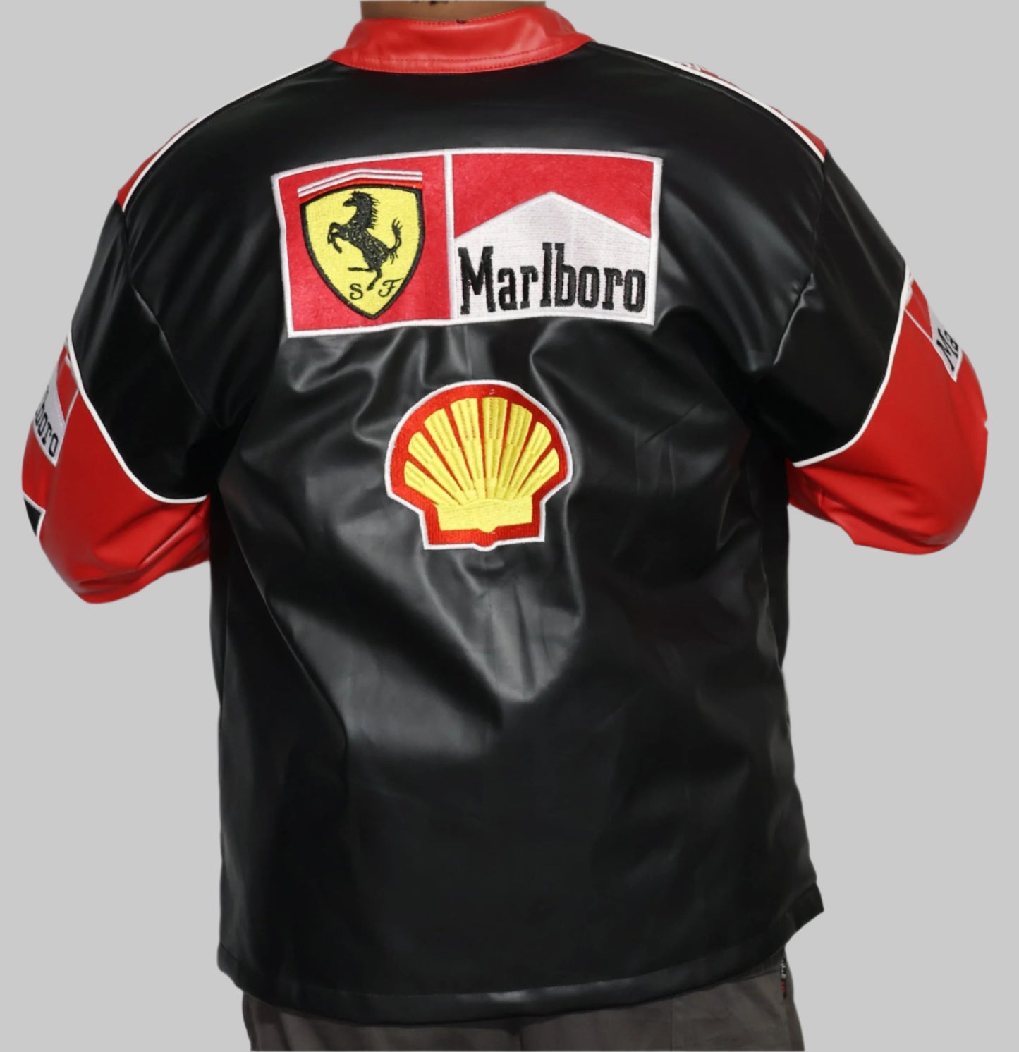 Marlboro Leather Jacket – Premium Racing-Inspired Fashion