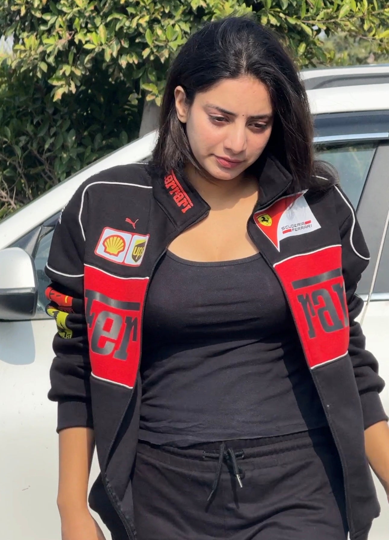 Black Ferrari F1 Jacket – Vintage Drip for True Motorsport Fans