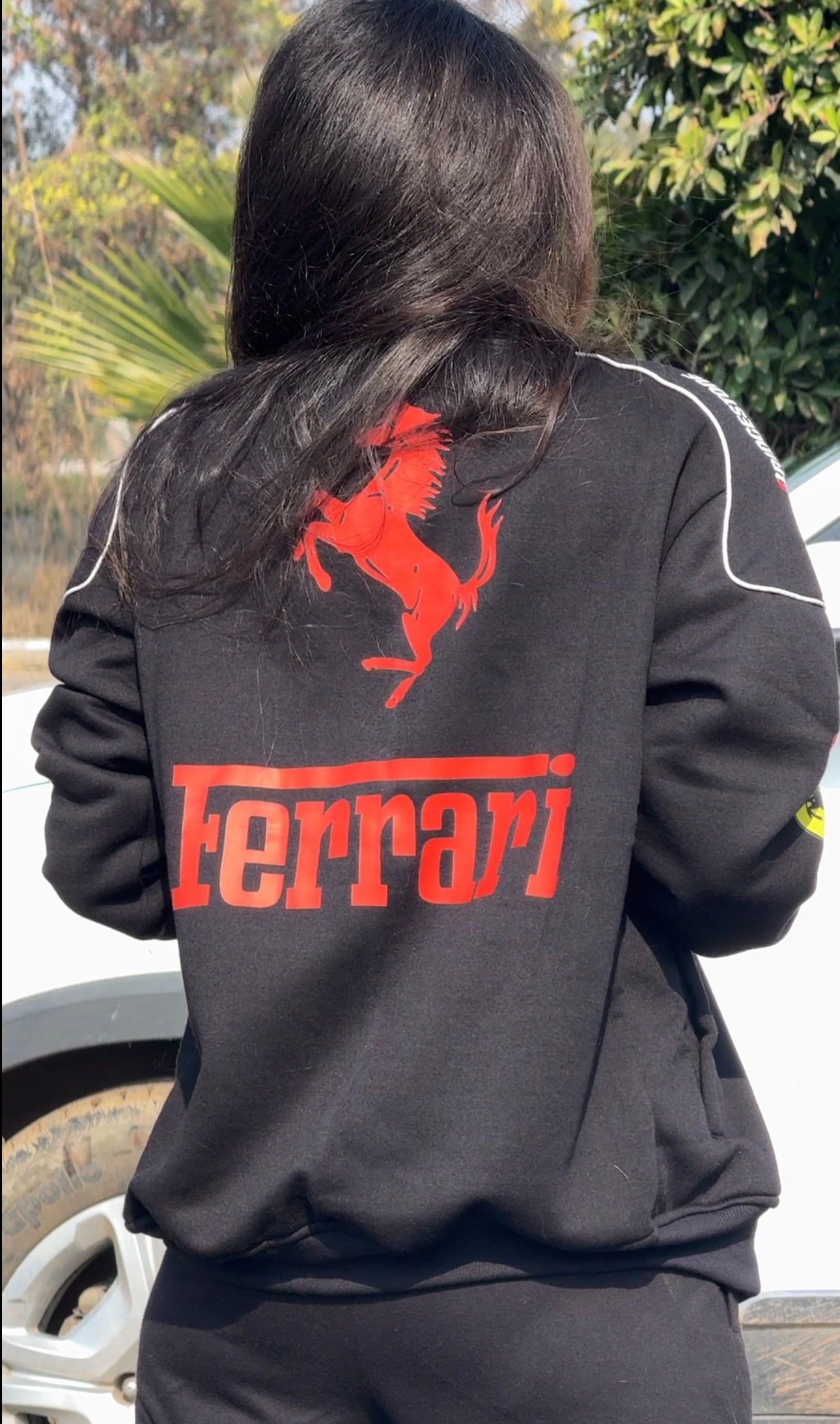 Black Ferrari F1 Jacket – Vintage Drip for True Motorsport Fans