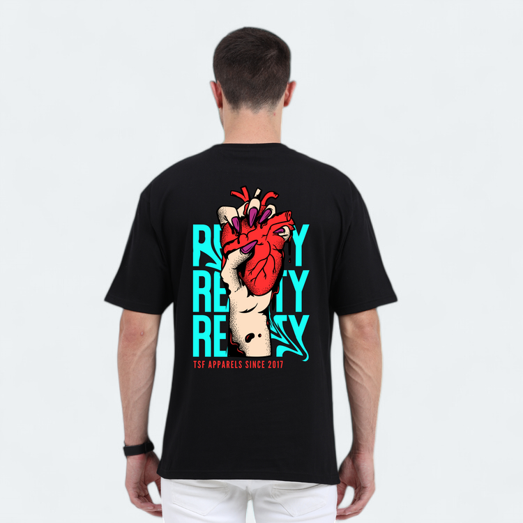 printed black Oversized t-shirt