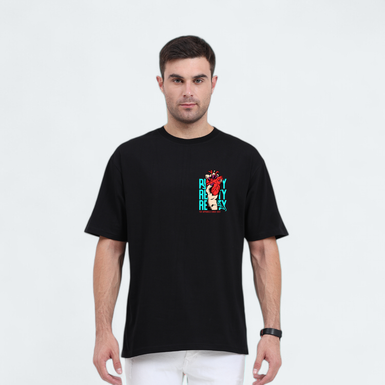 printed black Oversized t-shirt