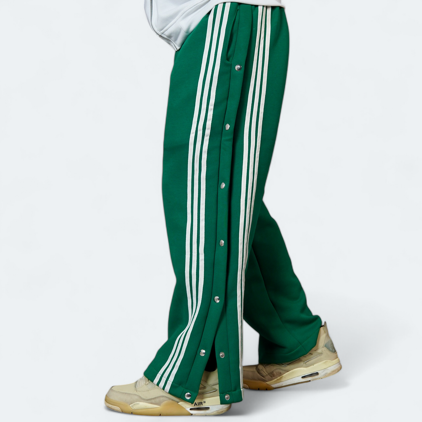 Snap Button Track Pants – Vintage Drip Oversized Street Style