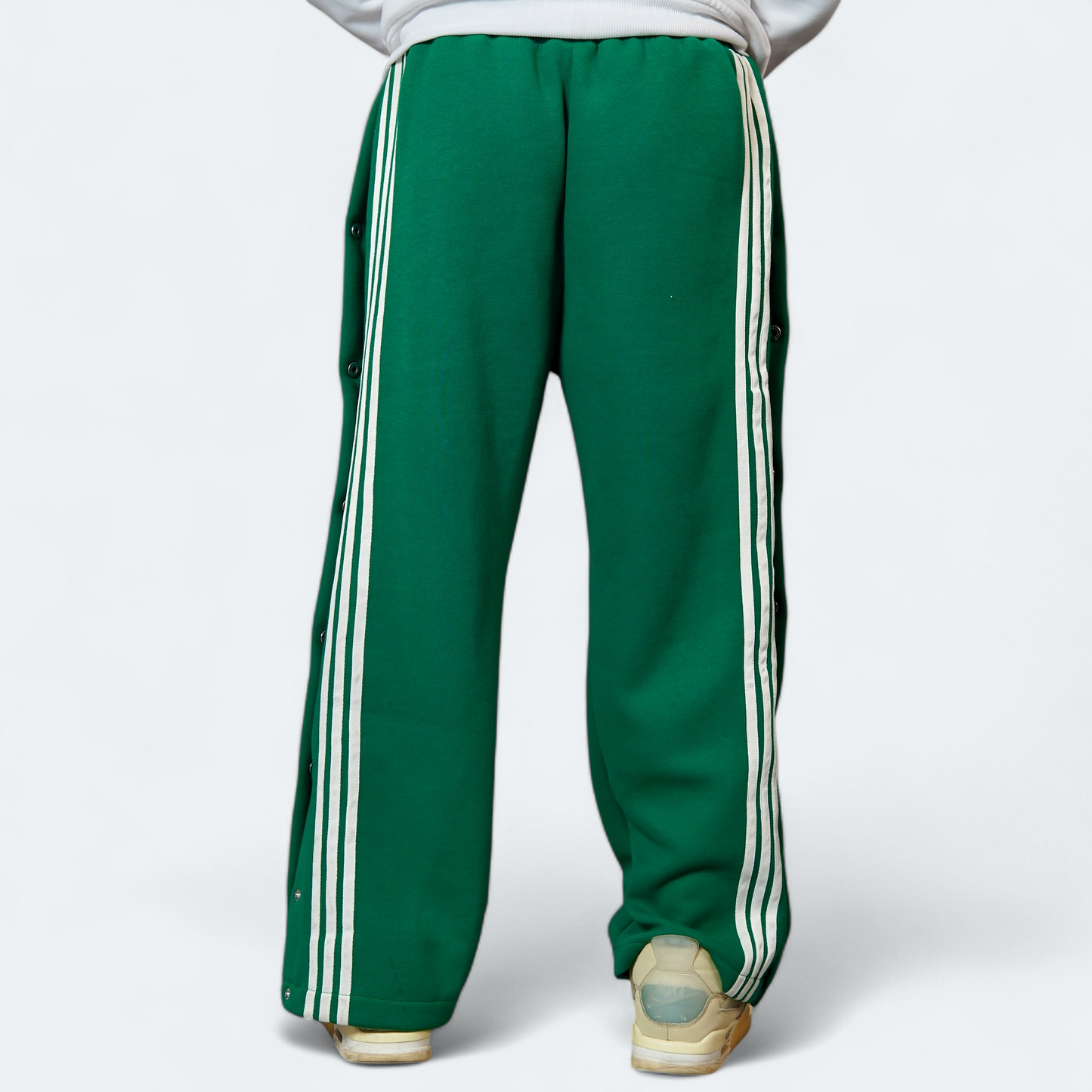 Snap Button Track Pants – Vintage Drip Oversized Street Style