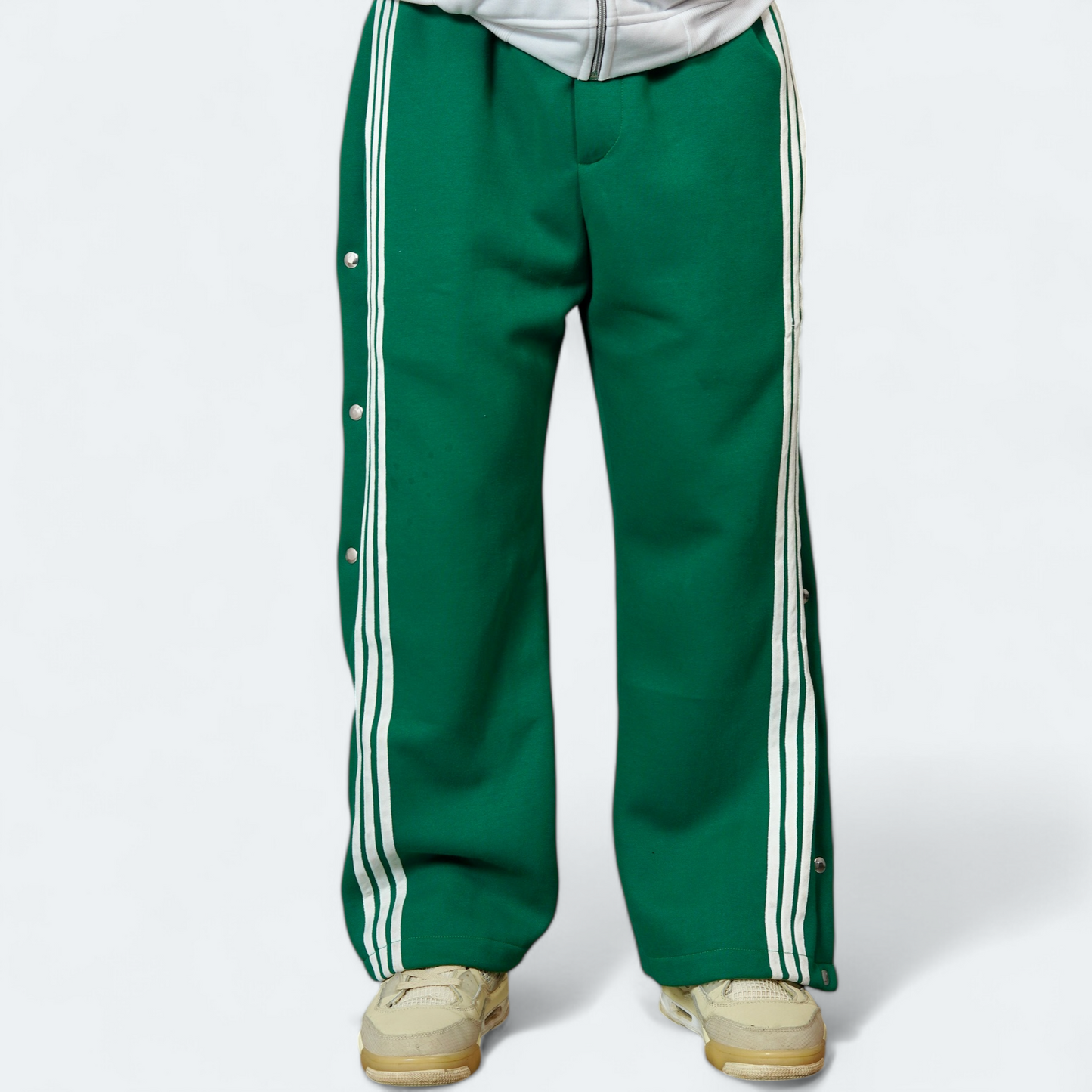 Snap Button Track Pants – Vintage Drip Oversized Street Style