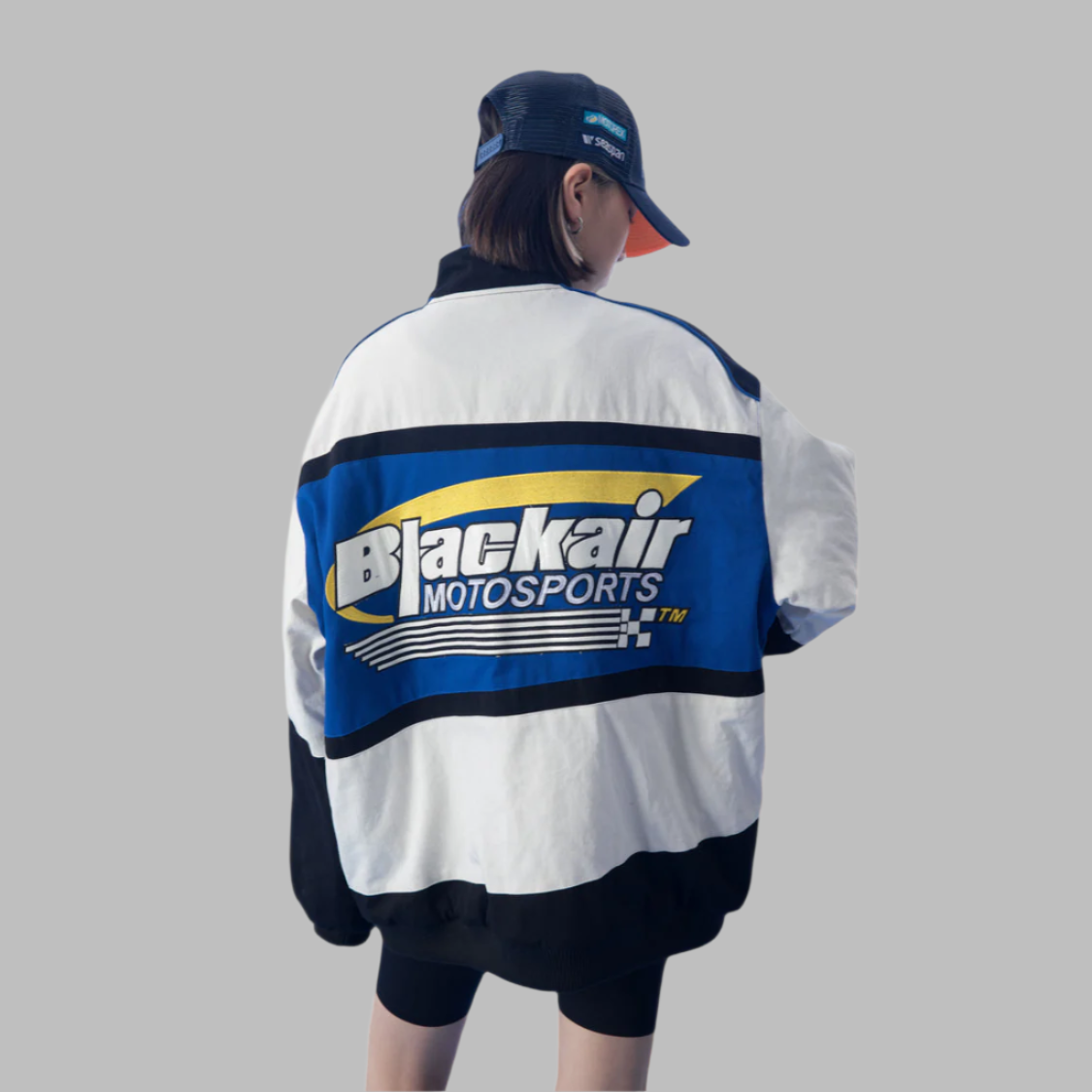 Black Air Blue Motorsports Vintage Racing Jacket