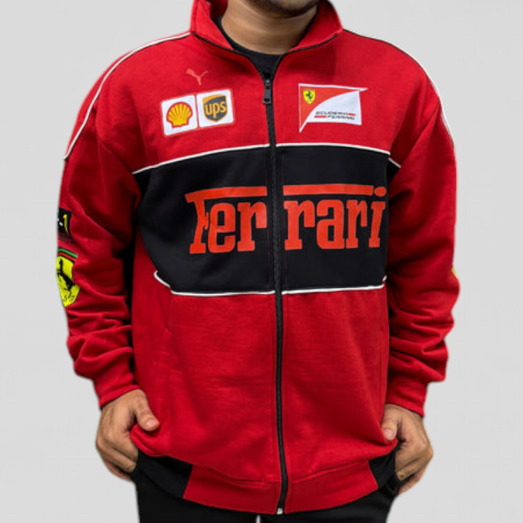 Red Ferrari Premium stylish Turbo Racer Jacket - Main Image