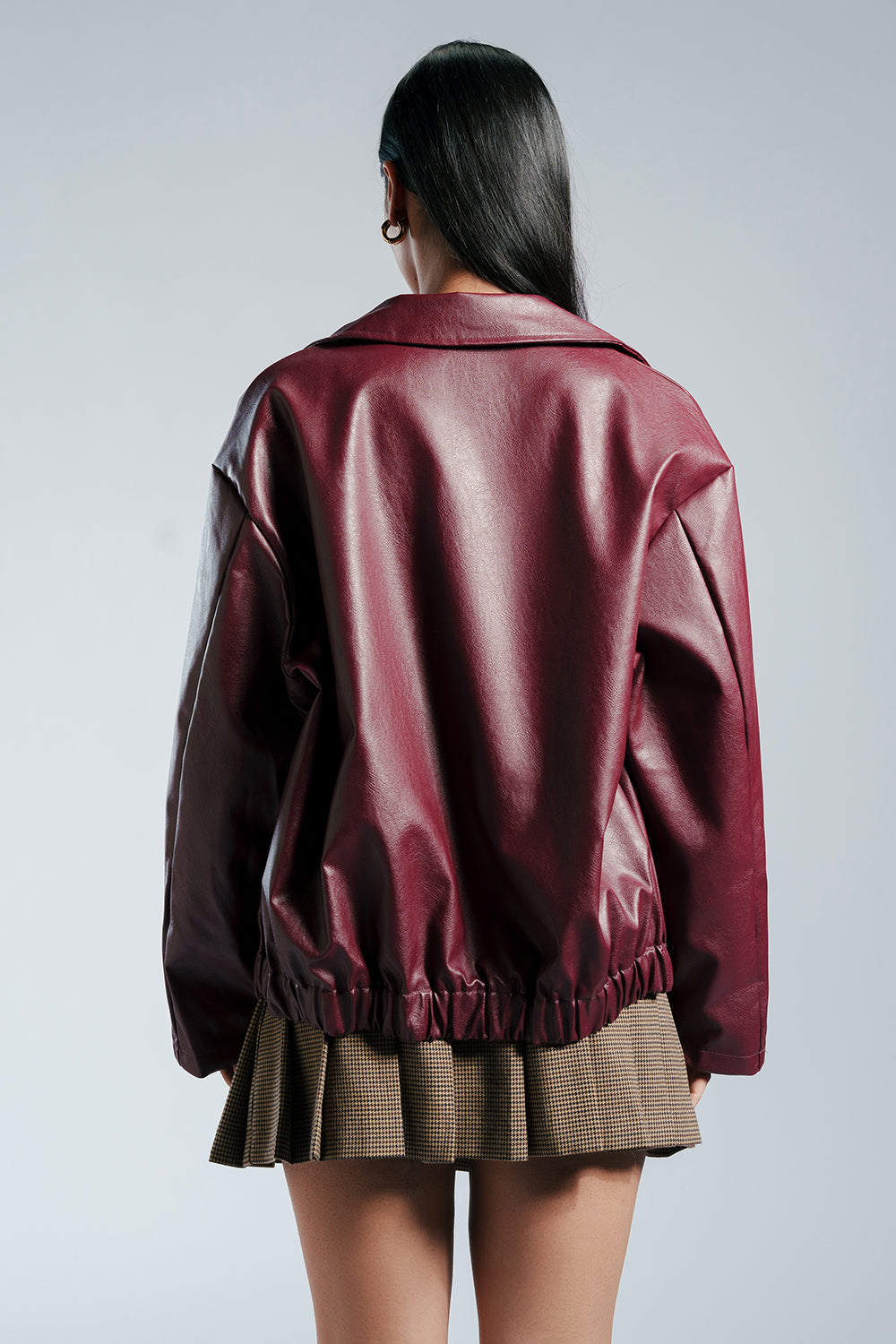 Vintage Drip Spread-Collar Leather Jacket | Handcrafted in Mumbai