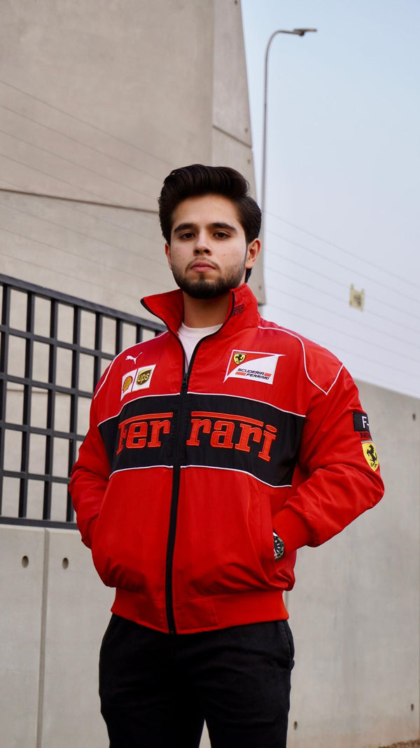 Red Ferrari F1 Racing Jacket – Designed for Speed Lovers