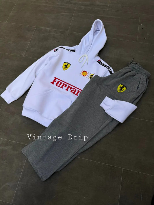 Ferrari F1 Racing Tracksuit – Premium Cotton Blend for All-Day Comfort