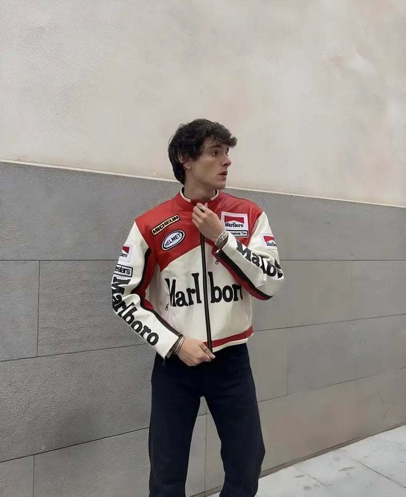 Marlboro F1 Leather Jacket – Iconic Design and Premium Quality