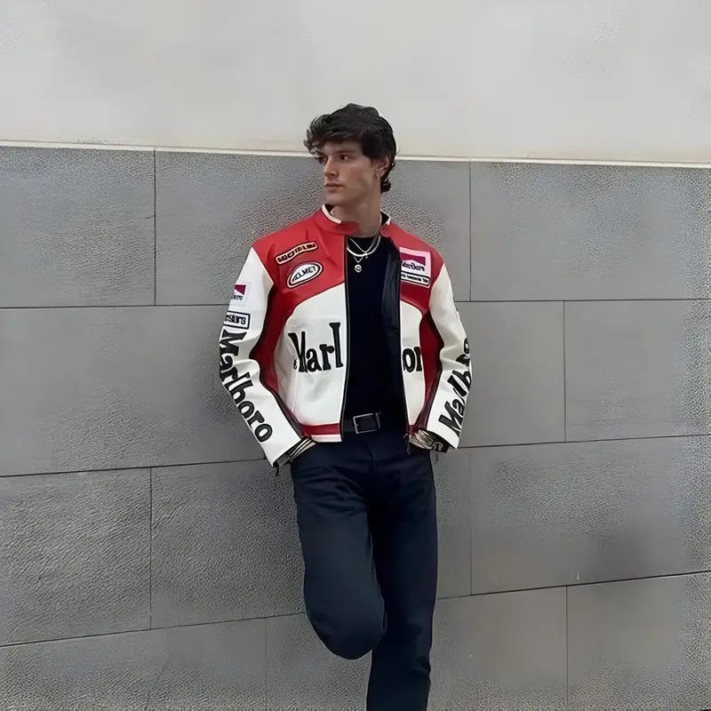 Marlboro F1 Leather Jacket – Iconic Design and Premium Quality