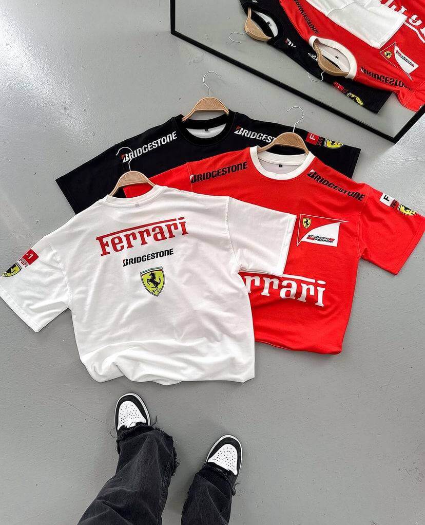 Ferrari T-shirt Streetwear style And Additional Look