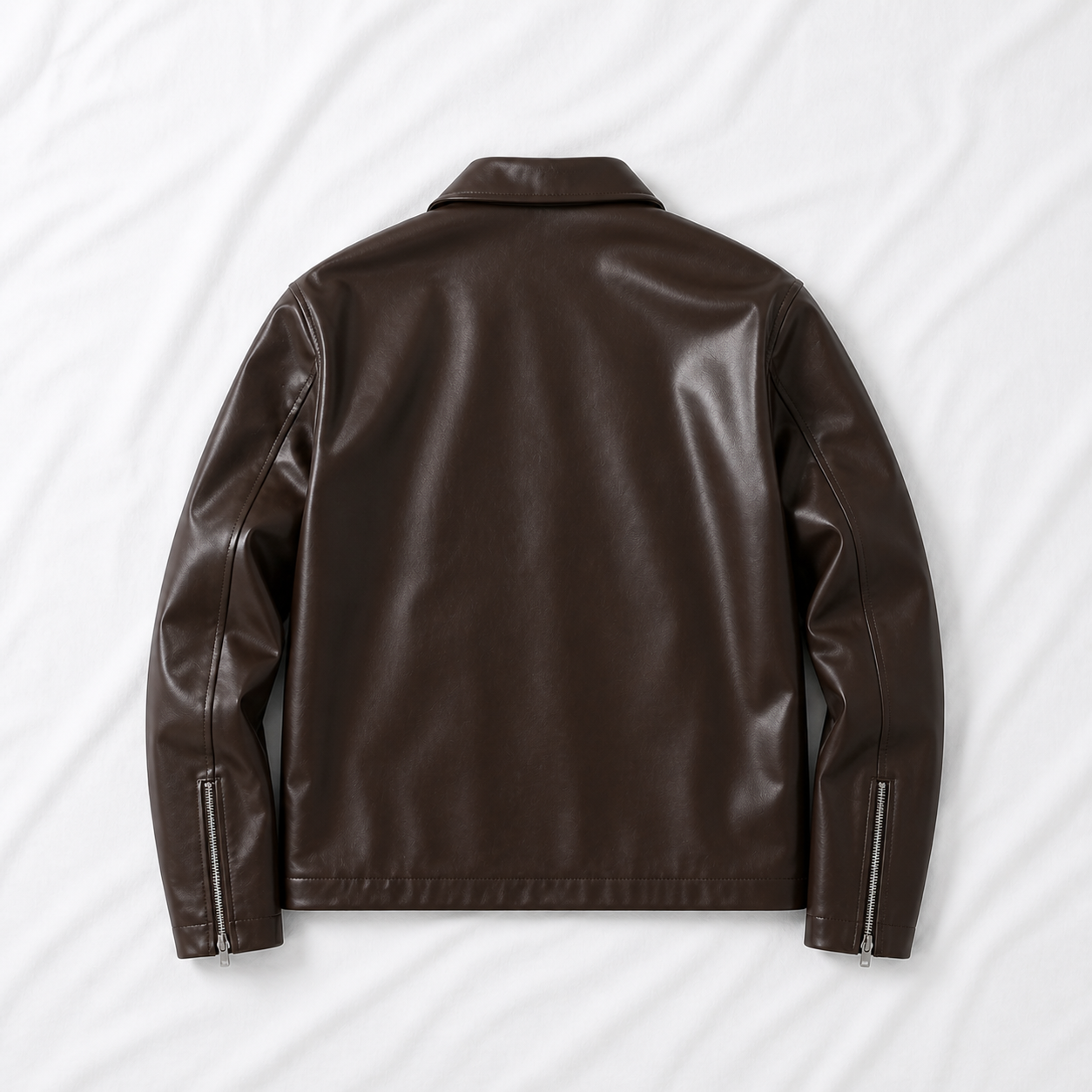 Boxy Fit Faux Leather Bomber Jacket Unisex – Vintage Drip India