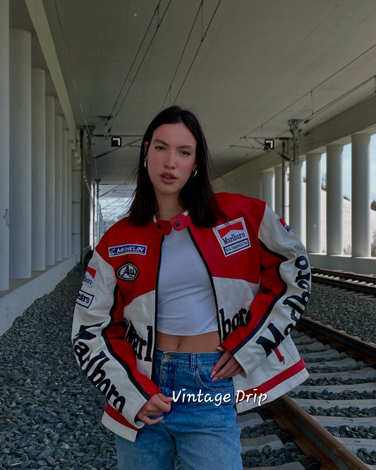 Marlboro F1 Racing Leather Jacket – Legendary Style, Elite Quality