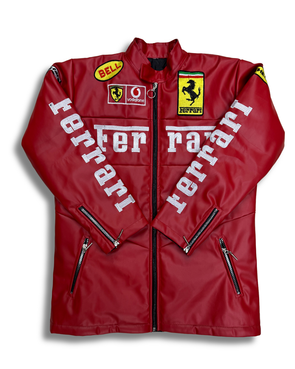 Red Ferrari F1 Leather Jacket: Bold, Iconic, and Full of Motorsport Passion