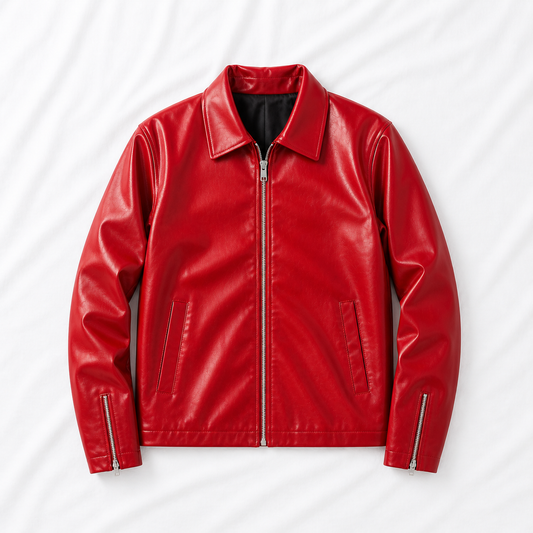 Boxy Fit Cropped Leather Jacket – Unisex Streetwear India