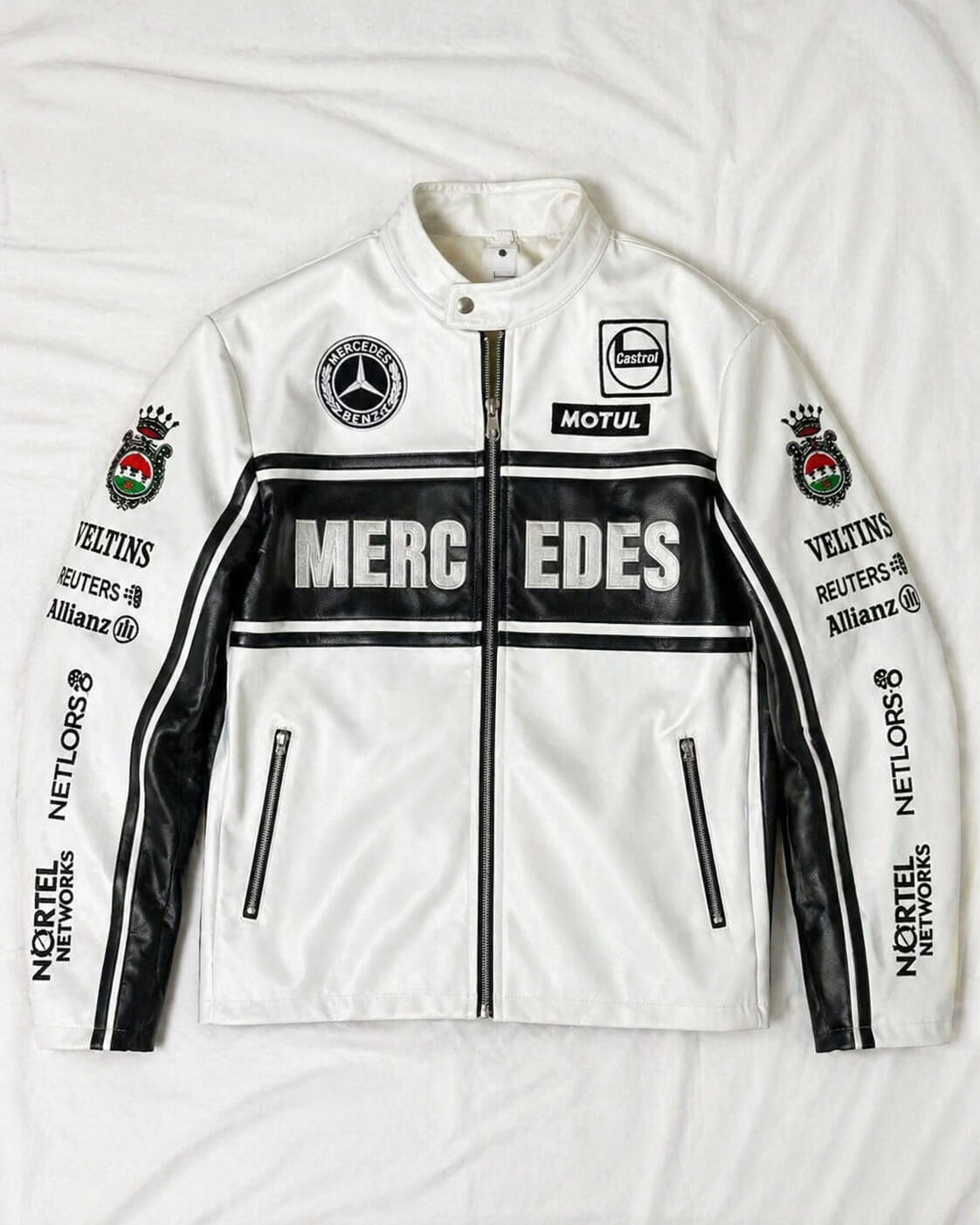 Mercedes Racing Leather Jacket – Unisex Premium Jacket