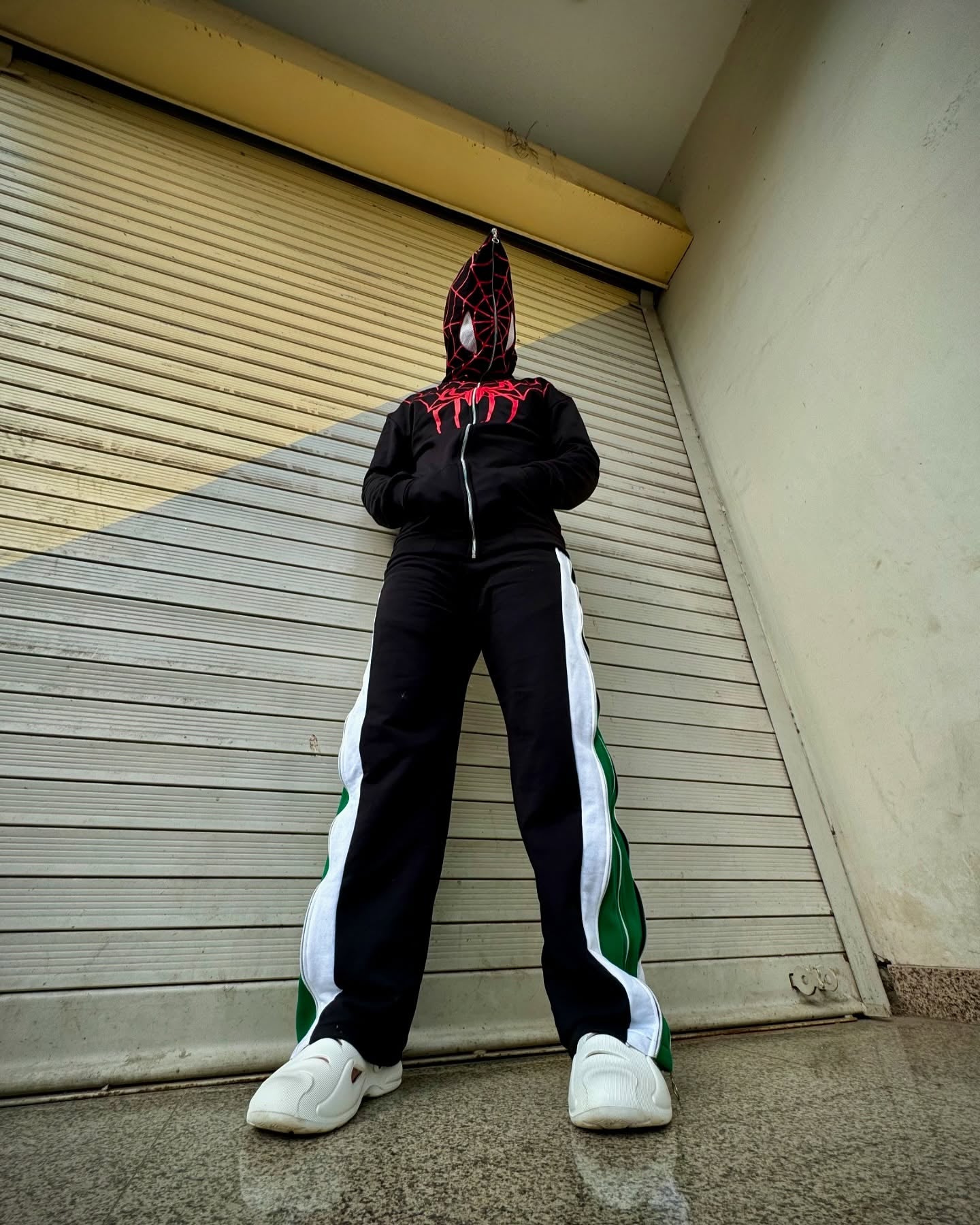 Black Spiderman Hoodie Full Zip Up Athletic Fit Fan Gear