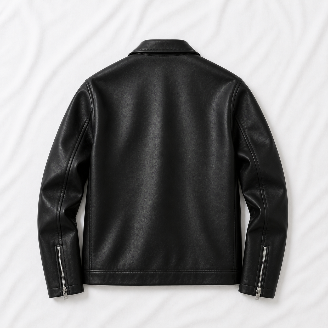 Black Boxy Cropped Jacket Unisex – Faux Leather Streetwear India | Vintage Drip