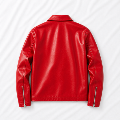 Boxy Fit Cropped Leather Jacket – Unisex Streetwear India
