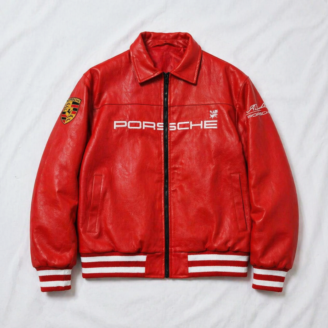 Premium Porsche 993 Leather Jacket – Luxury Streetwear – Vintage drip