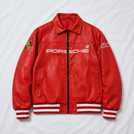 Premium Porsche 993 Leather Jacket – Luxury Streetwear