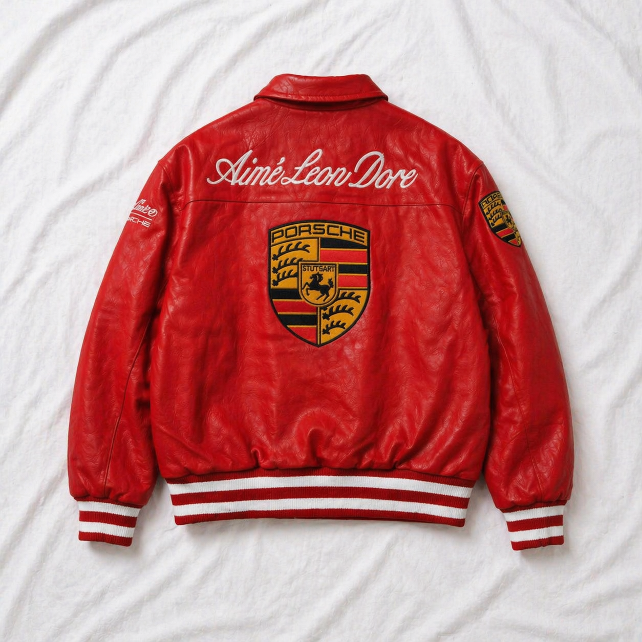 Premium Porsche 993 Leather Jacket – Luxury Streetwear