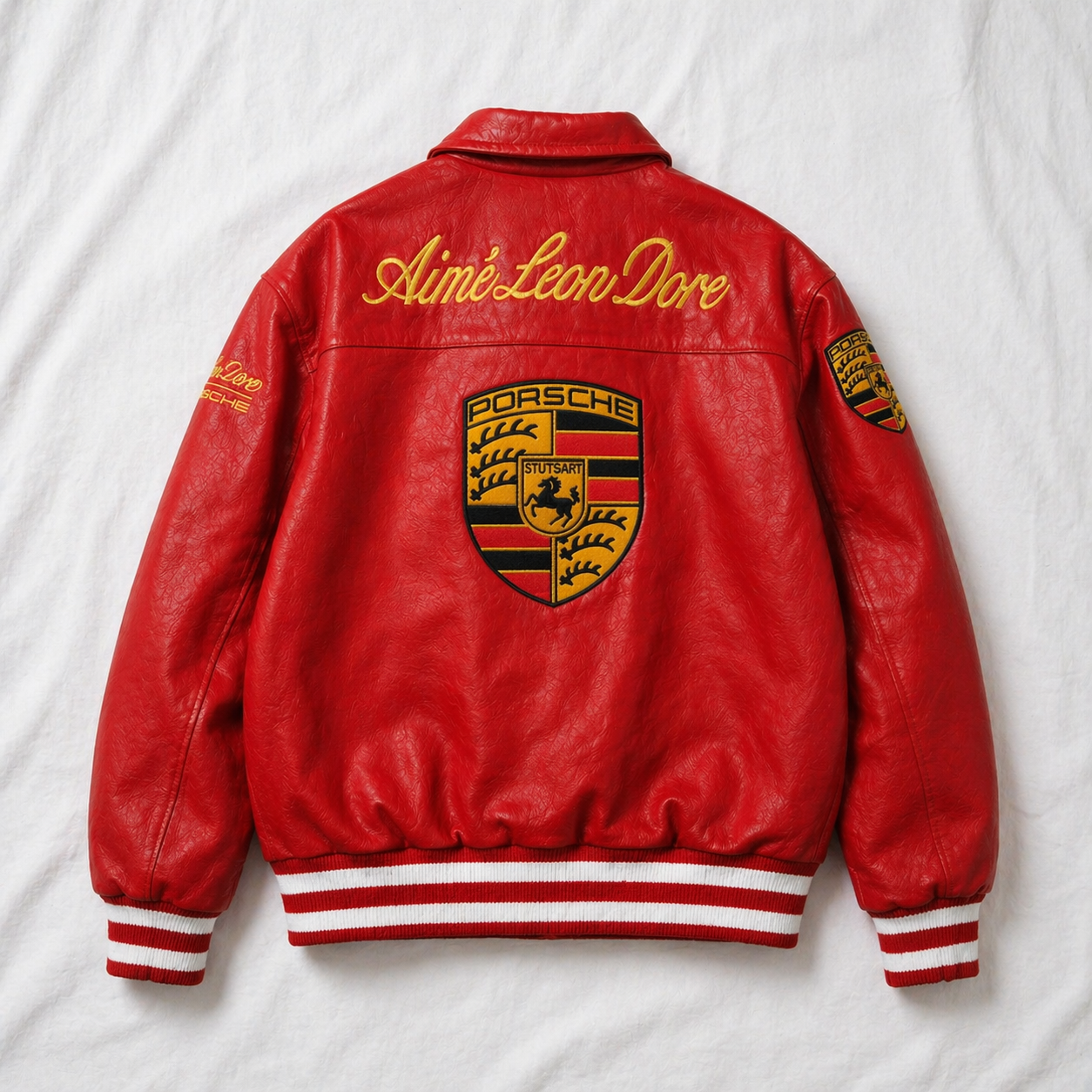 Premium Porsche 993 Leather Jacket – Luxury Streetwear