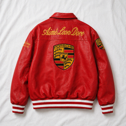 Premium Porsche 993 Leather Jacket – Luxury Streetwear