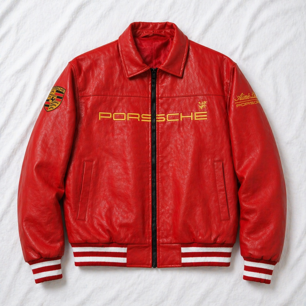 Premium Porsche 993 Leather Jacket – Luxury Streetwear