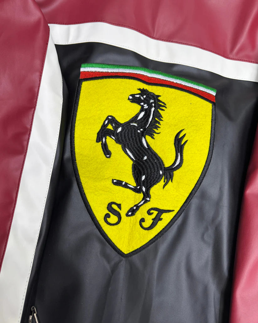 Ferrari F1 Leather Jacket – Streetwear-Inspired Motorsport Fashion
