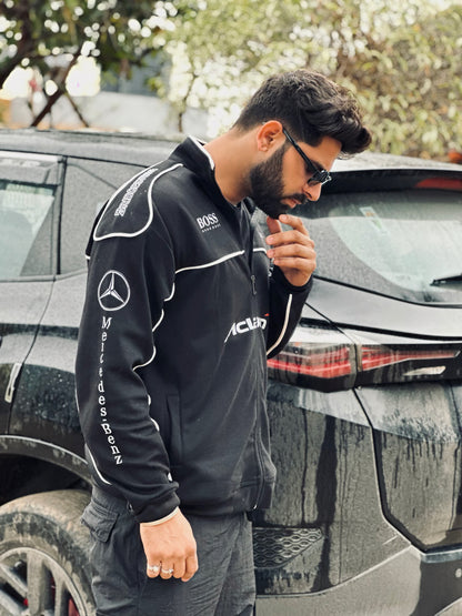 Mercedes F1 &amp; McLaren Vintage Racing Jacket - Mercedes AMG | Vintage Drip Collection