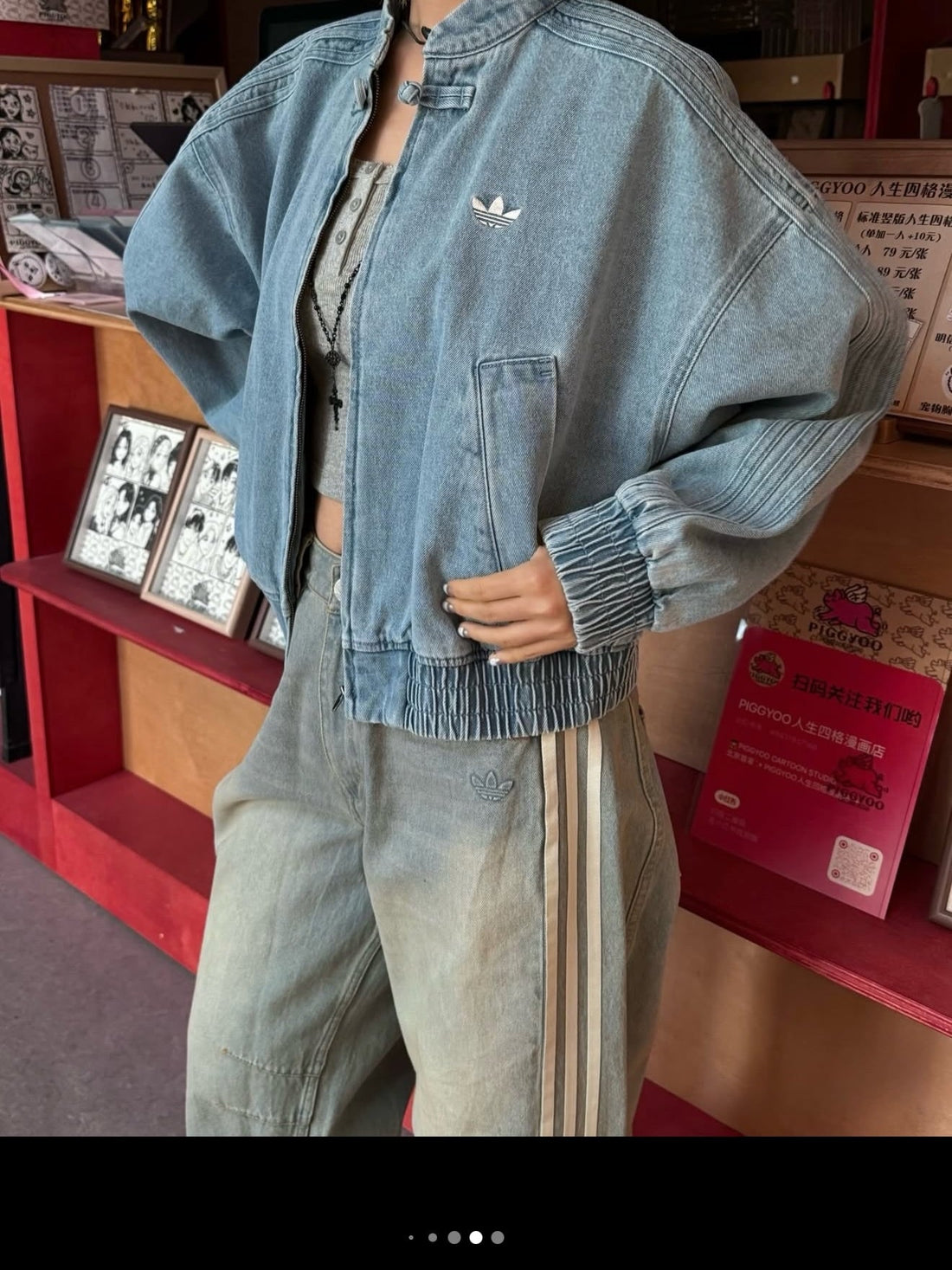CNY Denim Jacket | Premium Oversized Denim Streetwear Jacket | Unisex