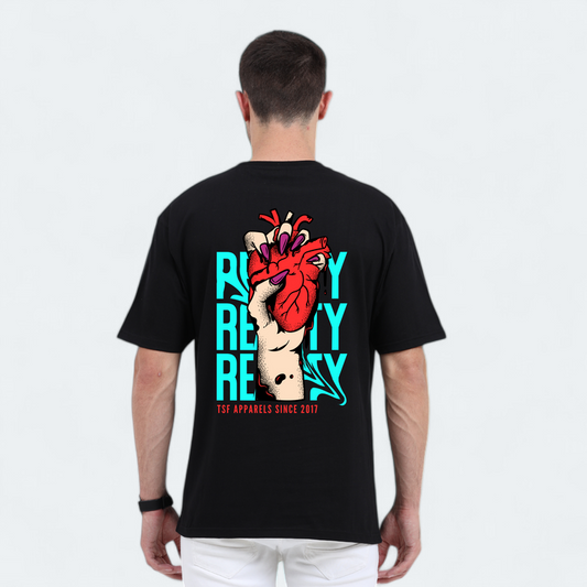printed black Oversized t-shirt