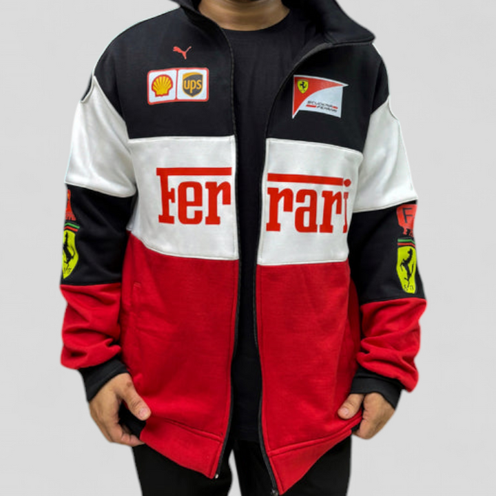 Ferrari Withe Jacket Ferrari F1 Jackets: Iconic Motorsport, Modern Streetwear – Vintage drip