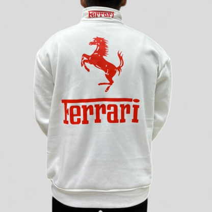 White Ferrari Racing Jacket: Where Luxury Meets Motorsport