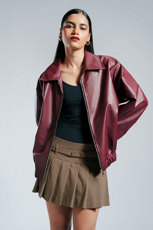 Vintage Drip Spread-Collar Leather Jacket | Handcrafted in Mumbai