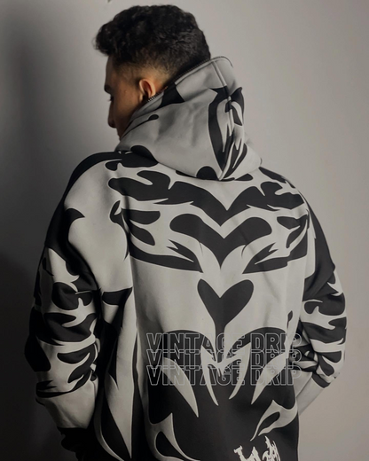 Delta Hoodie - Vintage Drip Style Puff Print