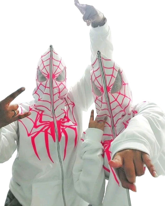 Spider-Man Couple Zip-Up Hoodies | Matching Oversized Fit | Marvel Apparel(pack of 2)