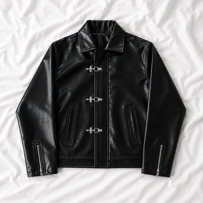 Fireman Clasp Jacket – Premium Faux Leather Boxy Fit