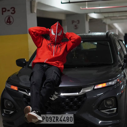 Unleash Your Inner Hero with Our Spiderman Zip-Up Hoodie
