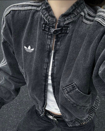 Black CNY Denim Jacket – Premium Streetwear Jacket