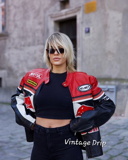 Red Bull F1 Leather Jacket – Motorsport Legacy Meets Modern Style