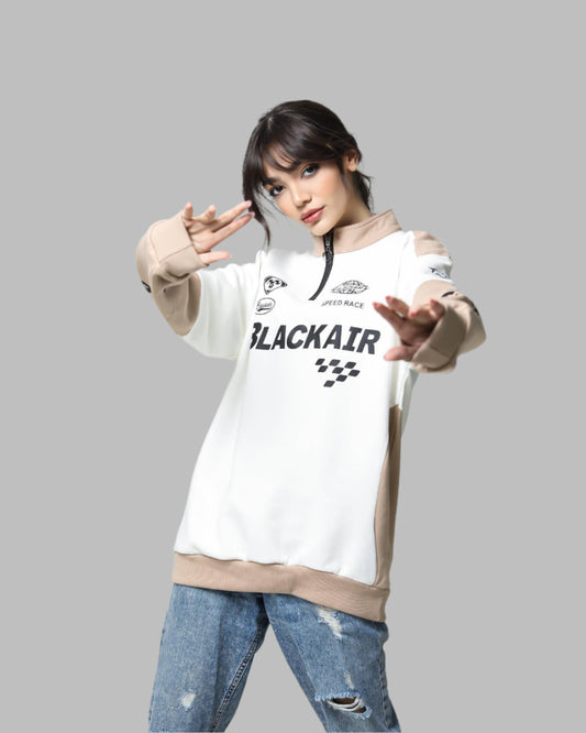 BlackAir Y2K Half Zip Sweatshirt – Retro Streetwear Style