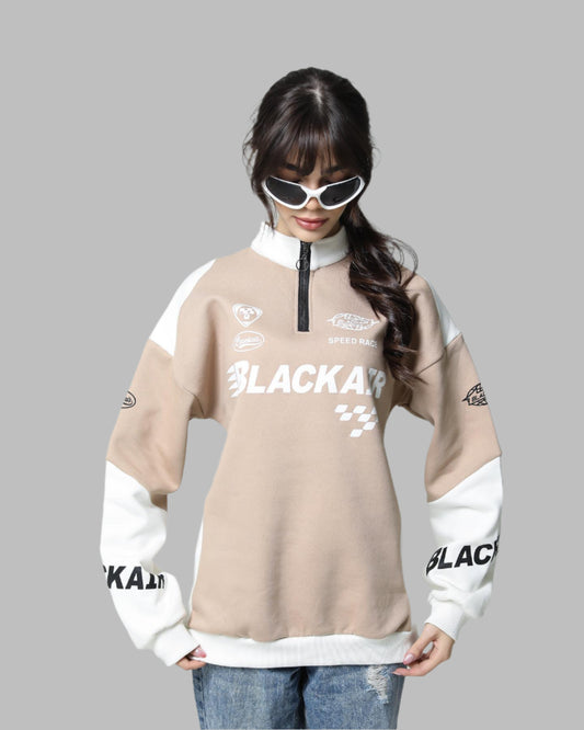 BlackAir Y2K Sweatshirt – Half Zip Collar for Street Style Vibes