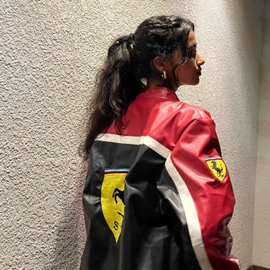 Ferrari F1 Leather Jacket in Black: Unleash Your Inner Racer