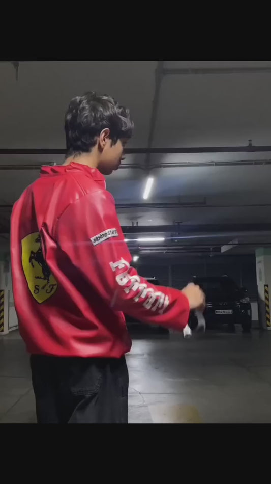 Red Ferrari F1 Leather Jacket: Bold, Iconic, and Full of Motorsport Passion